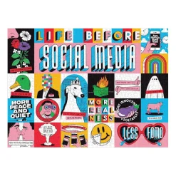 Puzzle 1000 pièces : La vie avant les réseaux sociaux - Galison