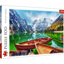 Puzzle 500 pièces : Lac de Braies, Italie - Trefl