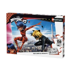 Puzzle 150 pièces : Lady Bug et Chat Noir (Miraculous) - Nathan