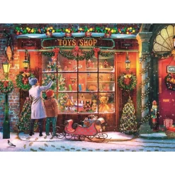 Puzzle 500 pièces : L'ancien Magasin de noël - Clementoni
