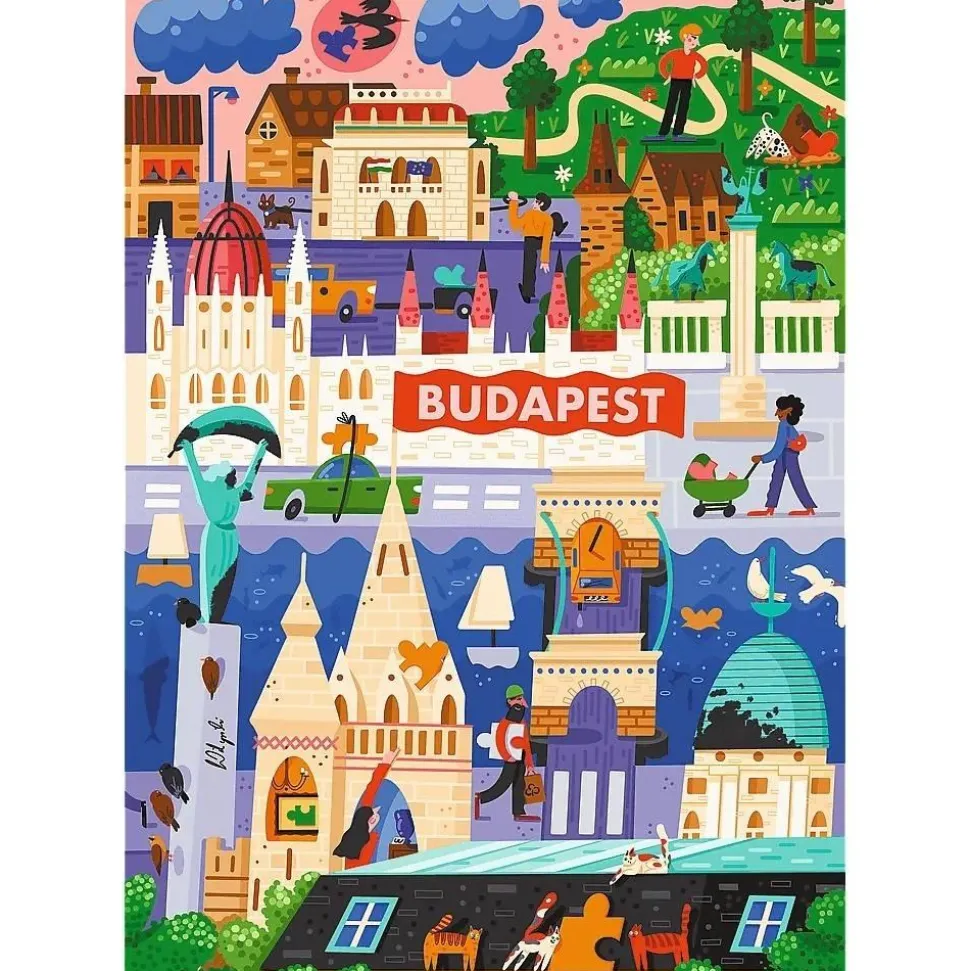 Puzzle 1000 pièces : L'art de la couleur - Budapest, Hongrie - Trefl