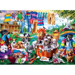 Puzzle 1000 pièces : Laundry Day Rascals EZGrip Puzzle - Master Pieces