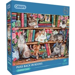 Puzzle 1000 pièces : Le Chat de retour dans les livres - Gibsons