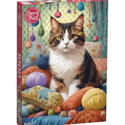 Puzzle 1000 pièces : Le Chat Tricoté - CherryPazzi