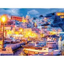 Puzzle 1000 pièces : Île de Procida la nuit, Italie - Trefl