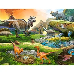 Puzzle 100 pièces : Le monde des dinosaures - Castorland