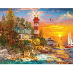 Puzzle 500 pièces : Île Phare - Gibsons