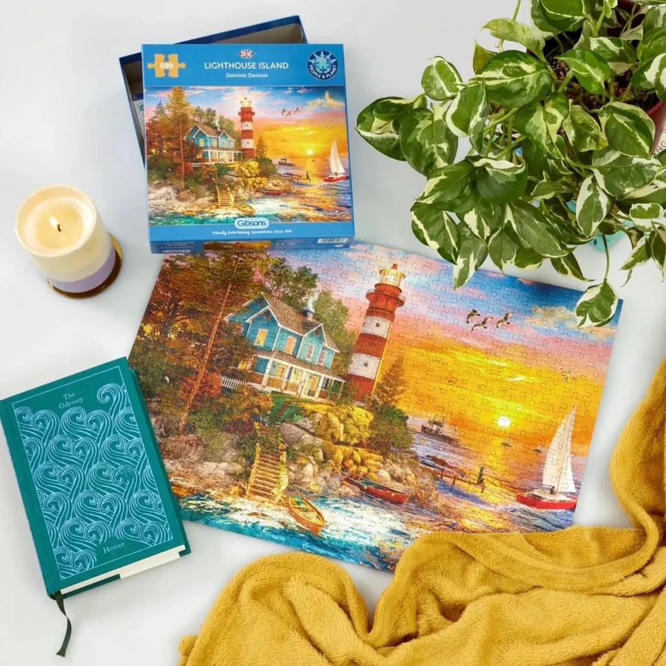 Puzzle 500 pièces : Île Phare - Gibsons