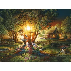 Puzzle 1000 pièces : Le printemps étincelle - Terry Redlin - Schmidt