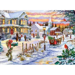 Puzzle 1000 pièces : Le sapin de Noël arrive - Castorland