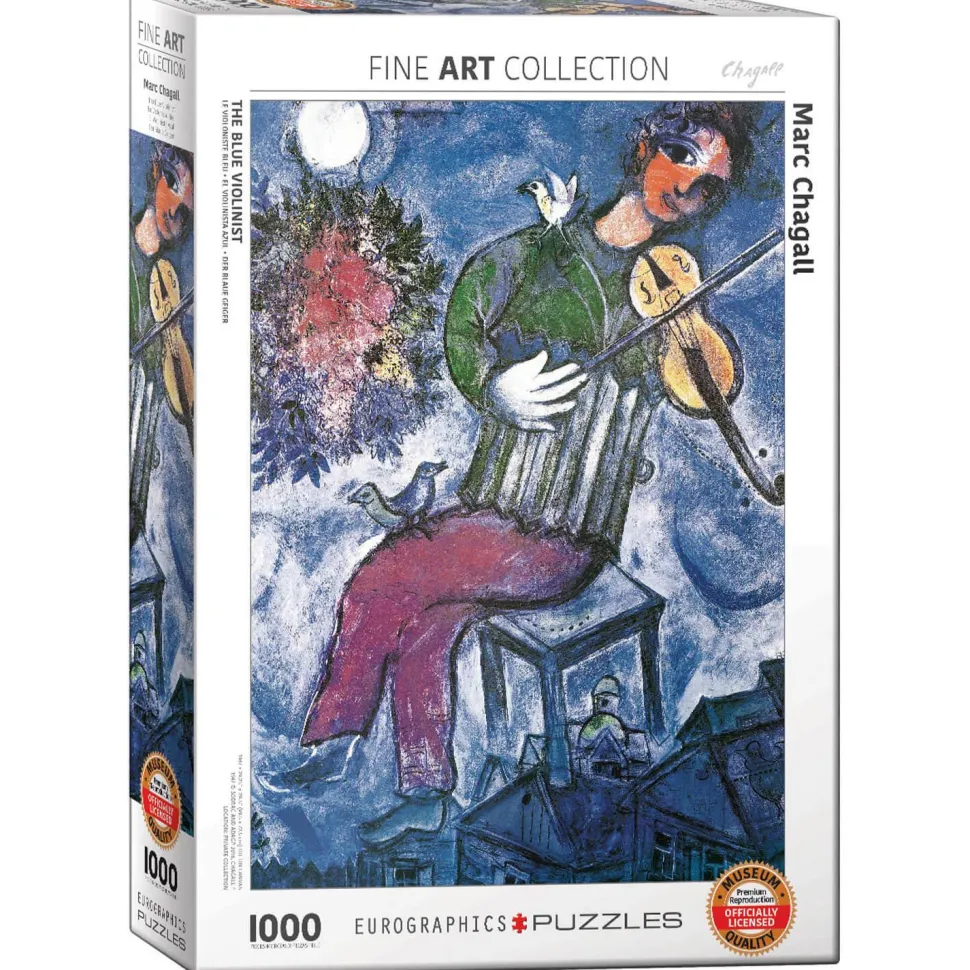 Puzzle 1000 pièces : Le violoniste bleu, Marc Chagall - Eurographics