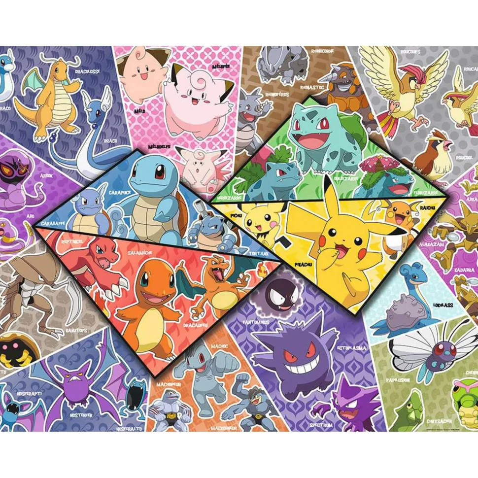 Puzzle 2000 pièces : Les 16 types de Pokémon - Nathan