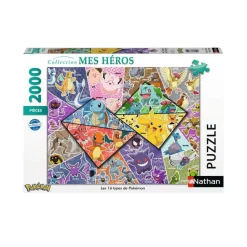 Puzzle 2000 pièces : Les 16 types de Pokémon - Nathan