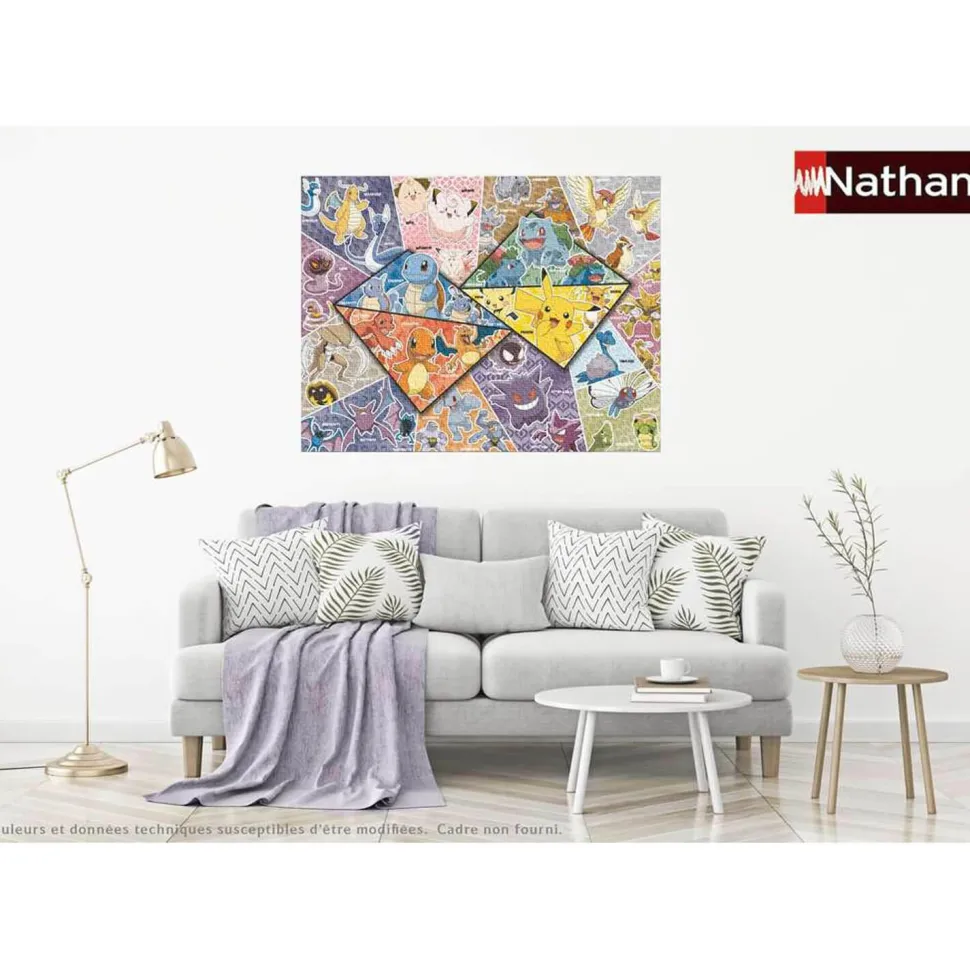 Puzzle 2000 pièces : Les 16 types de Pokémon - Nathan