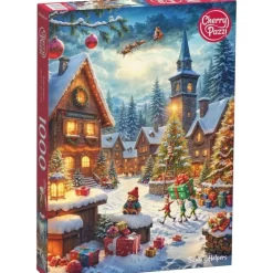Puzzle 1000 pièces : Les assistants du Père Noël - CherryPazzi