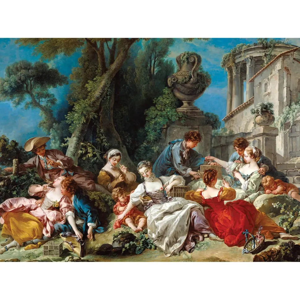 Puzzle 1500 pièces : Les attrapeurs d'oiseaux, François Boucher - Anatolian