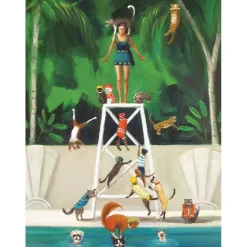 Puzzle 1000 pièces : Les Chats de la piscine - New York Puzzle Company