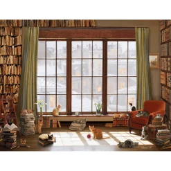 Puzzle 1000 pièces : Les chats à la fenêtre - Anatolian