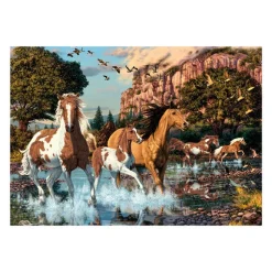 Puzzle 1000 pièces : Les chevaux - Dino
