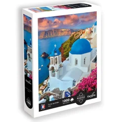 Puzzle 1000 pièces : Îles de Santorin, Grèce - Sentosphère