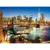 Puzzle 6000 pièces : Les lumières du pont de Brooklyn - Clementoni