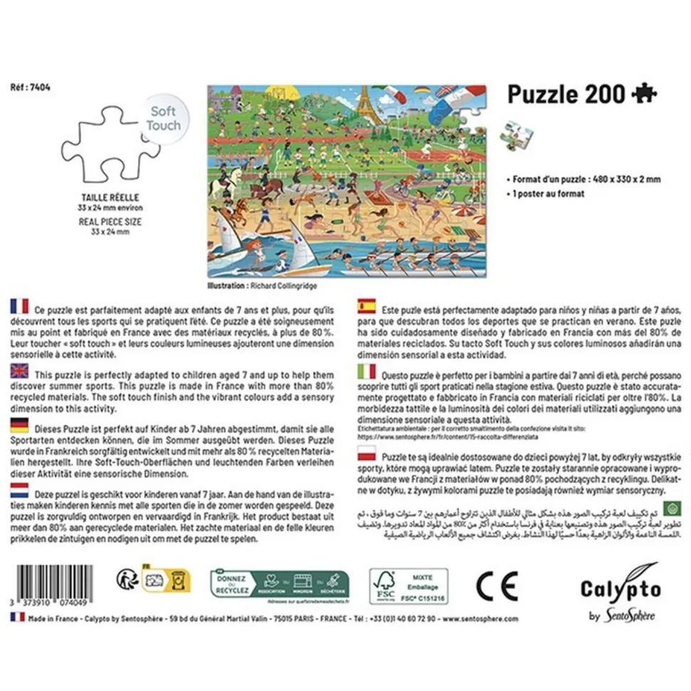 Puzzle 200 pièces : Les Sports d'Eté - Sentosphère