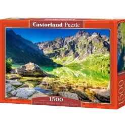 Puzzle 1500 pièces : Lever de soleil à Morskie Oko, Tatras, Pologne - Castorland