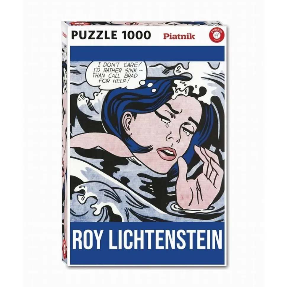 Puzzle 1000 pièces : Lichtenstein - Drowning girl - Piatnik