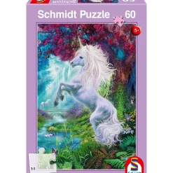 Puzzle 60 pièces : Licorne dans un jardin enchanté - Schmidt