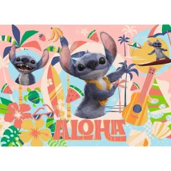 Puzzle 100 pièces : Lilo et Stitch / Point et amis en action - Trefl