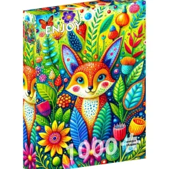 Puzzle 1000 pièces : L'invité du jardin - EnjoyPuzzle