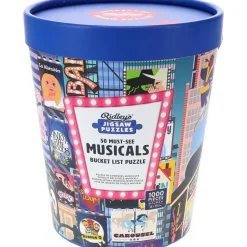 Puzzle 1000 pièces : Liste des 50 incontournables des comédies musicales - Galison