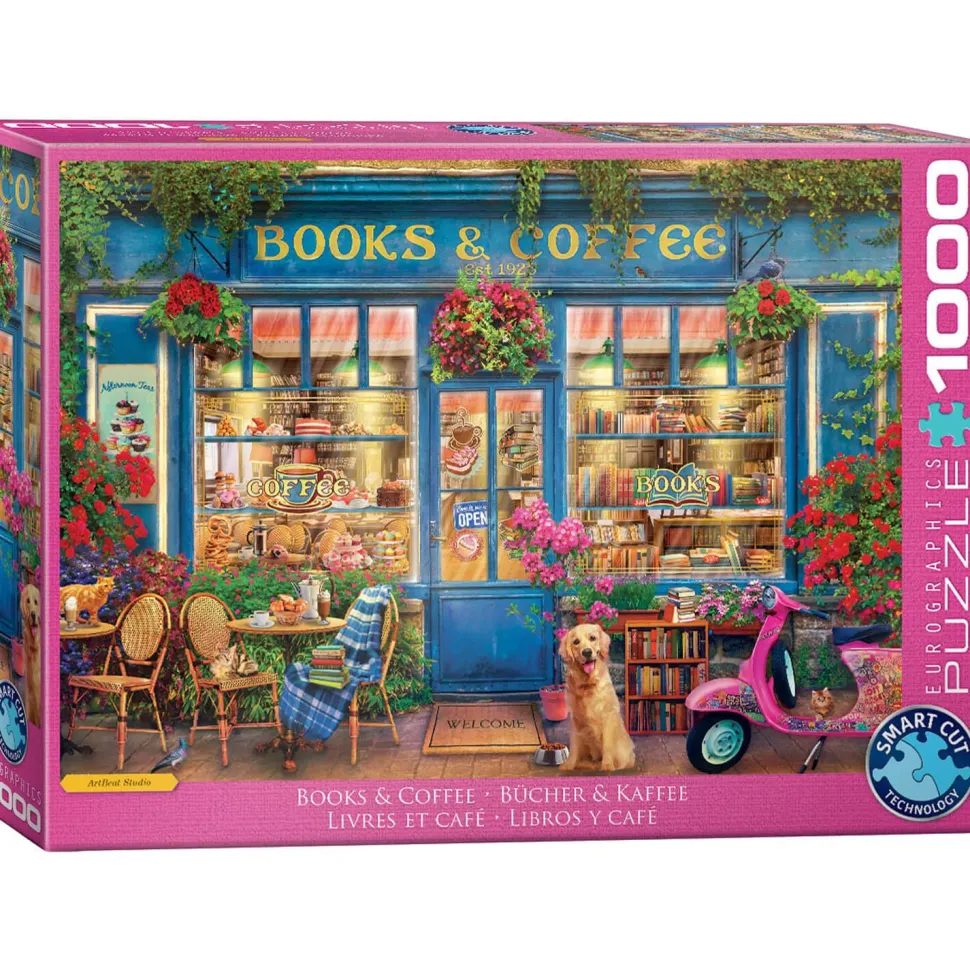 Puzzle 1000 pièces : Livres et café par Gary Walton - Eurographics
