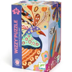 Puzzle 50 pièces : L'oiseau étincelant - Djeco