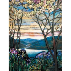 Puzzle 1000 Pièces : Magnolias Et Iris, Tiffany - Piatnik