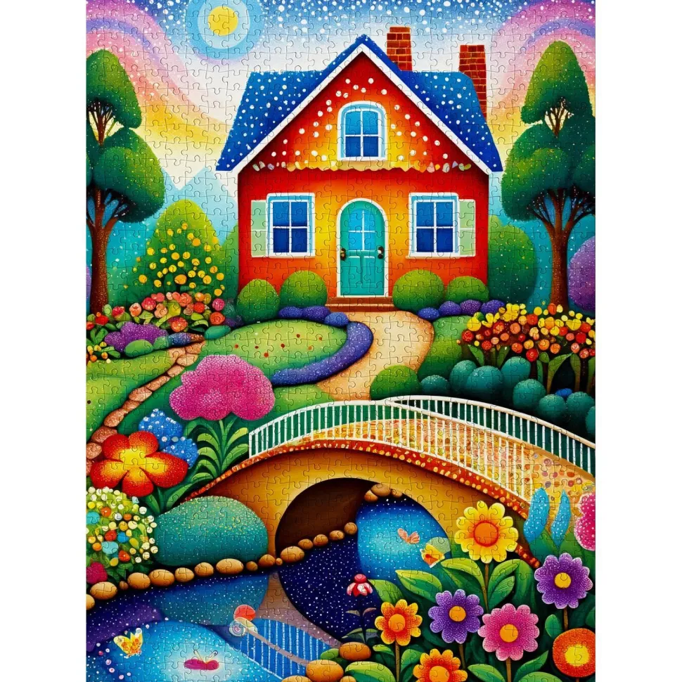 Puzzle 1000 Pièces : Maison des Couleurs - EnjoyPuzzle