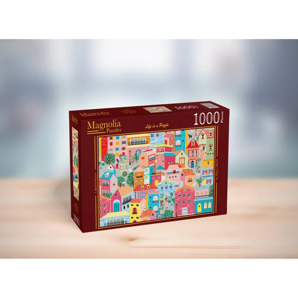 Puzzle 1000 Pièces : Maisons Colorées - Magnolia