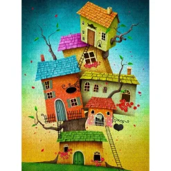 Puzzle 1000 Pièces : Maisons de contes de fées - EnjoyPuzzle
