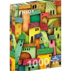 Puzzle 1000 Pièces : Maisons Joyeuses - EnjoyPuzzle