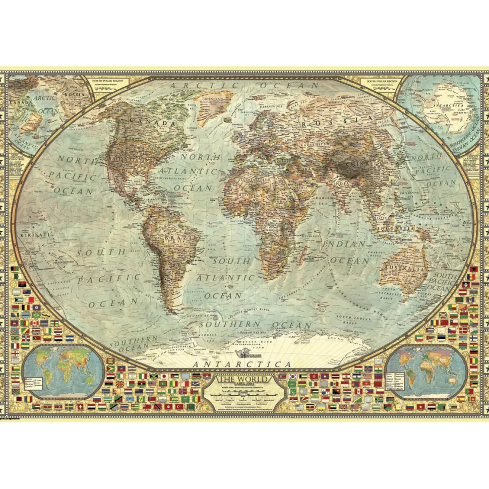 Puzzle 2000 pièces : Mappemonde - Anatolian