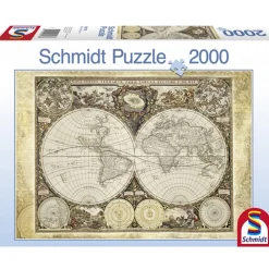 Puzzle 2000 pièces : Mappemonde historique - Schmidt