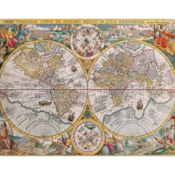 Puzzle 1500 pièces - Mappemonde en 1594 - Ravensburger