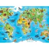 Puzzle 150 pièces : Mappemonde animaux - Educa
