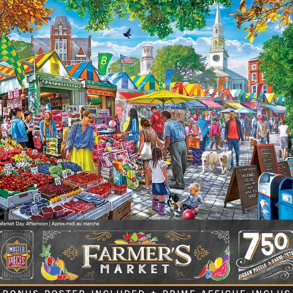 Puzzle 750 pièces : Marché fermier - Après-midi de marché - Master Pieces