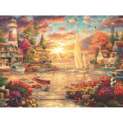 Puzzle 1000 pièces : Matin calme sur le lac - Schmidt