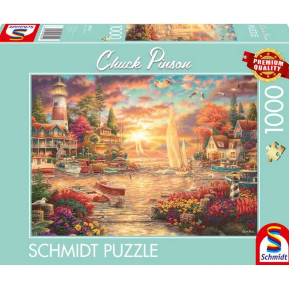 Puzzle 1000 pièces : Matin calme sur le lac - Schmidt
