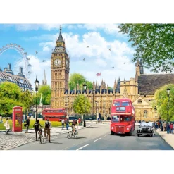 Puzzle 1000 pièces : Matinée bien remplie à Londres - Castorland