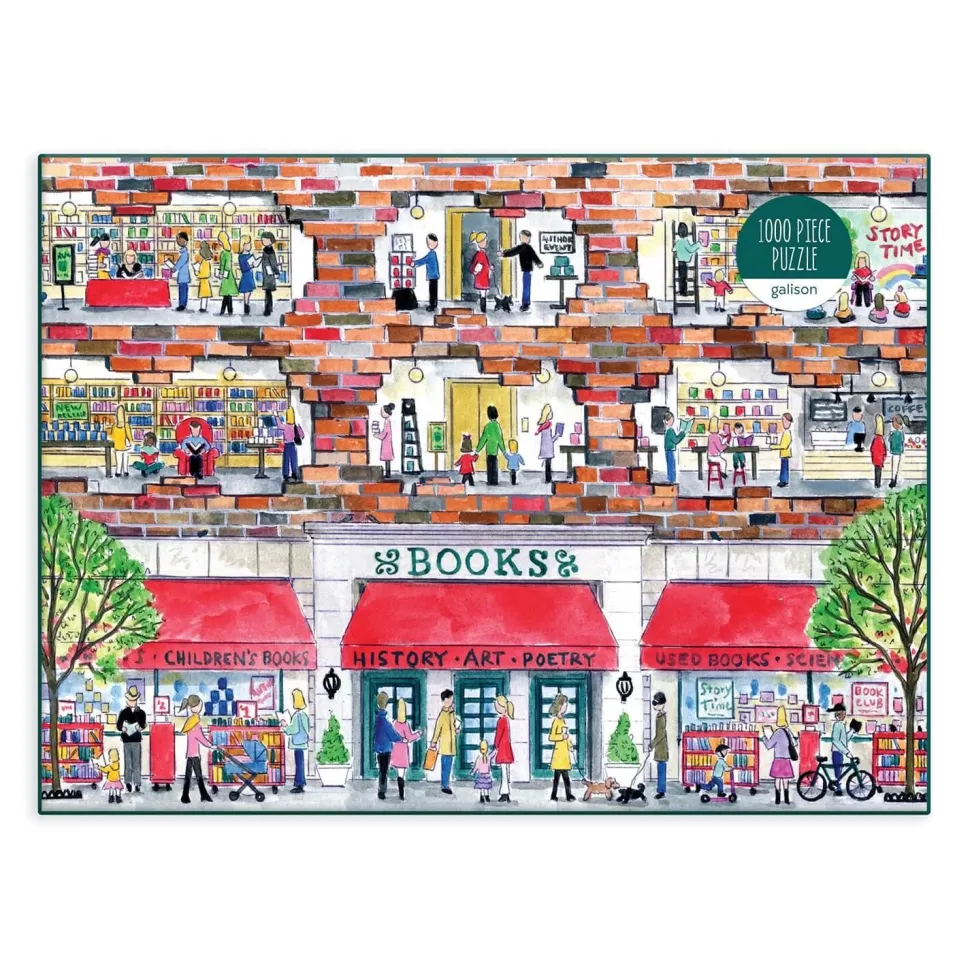 Puzzle 1000 pièces : Michael Storrings, Une journée à la librairie - Galison