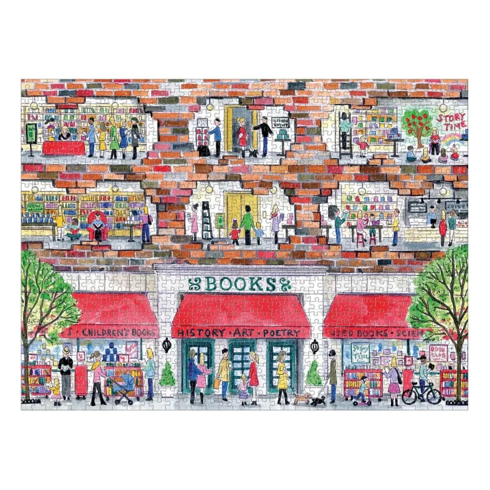 Puzzle 1000 pièces : Michael Storrings, Une journée à la librairie - Galison