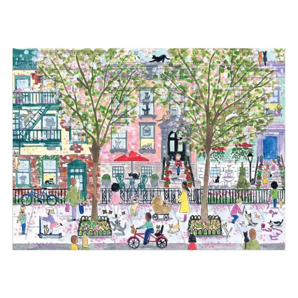 Puzzle 1000 pièces : Michael Storrings - Les chats dans la ville - Galison